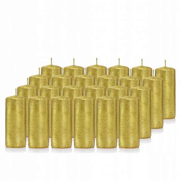 Sada 24 kusů svíček 10 cm Zlaté