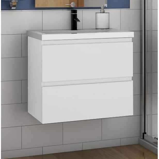 Stacato FLEUR LINE 50 bílá skříňka 51 x 53 cm komplet s keramickým umyvadlem
