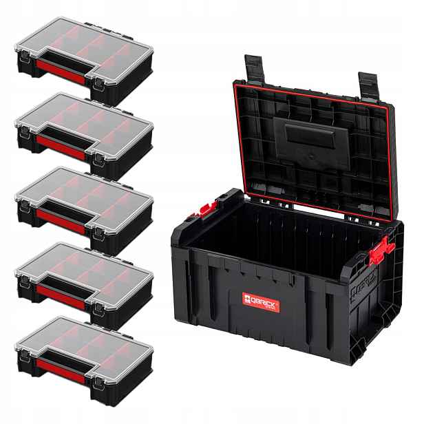 Qbrick System Pro+two TOOLBOX2.0+5xTWO Organizer Multi sada nářadí: Kufr na nářadí 5x Organizér na drobné součástky