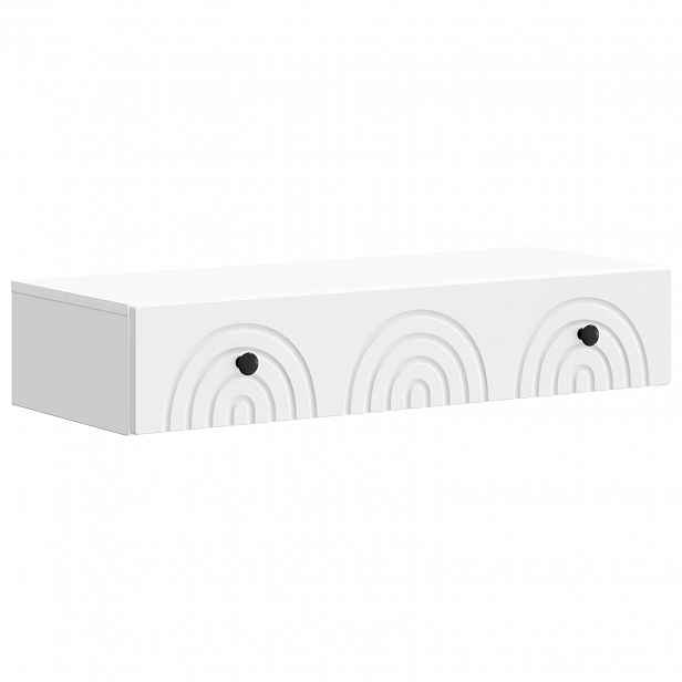 vidaXL Nástěnný boční stůl Bílá 87,5 x 34,5 x 17 cm Kompozitní dřevo