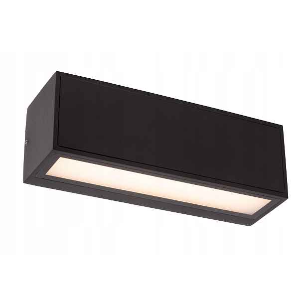 Lucide Sutton solární Led venkovní nástěnné svítidlo 2W, černý senzor stmívání