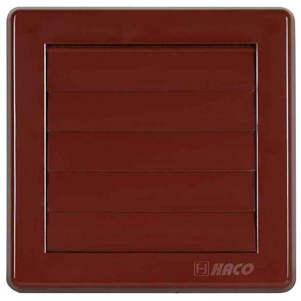Mřížka větrací gravitační HACO VM G 150×150/100 mm hnědá