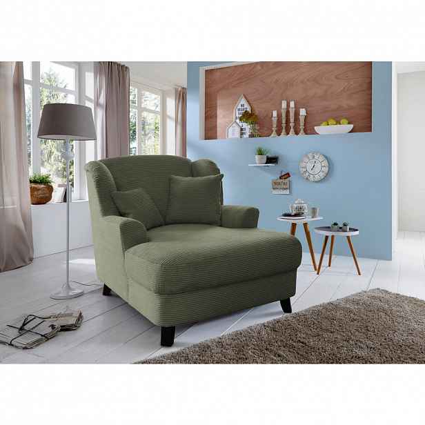 Sit & More XXL KŘESLO, textil, olivově zelená