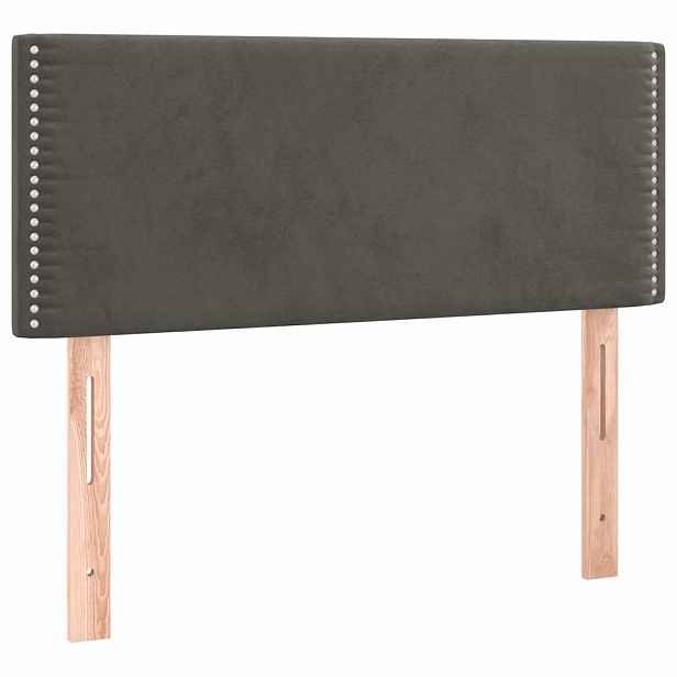 vidaXL Čelo postele tmavě šedé 100x5x78/88 cm samet
