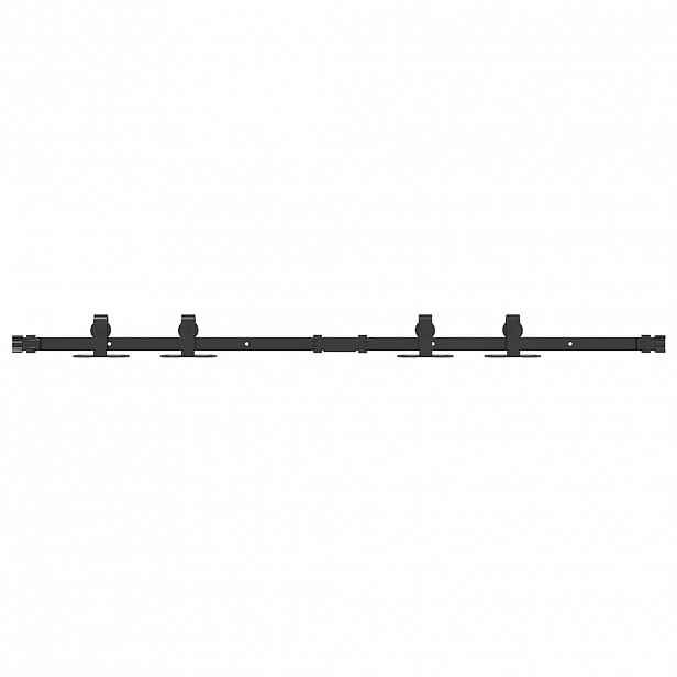 vidaXL Kování pro posuvné dveře skříně 122 cm uhlíková ocel