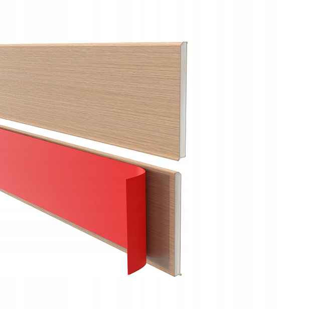 Podlahová lišta samolepicí Pvc, Premium, 100 mm, 10 m, světlý dub