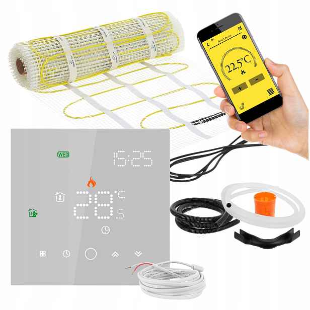 Komplet podlahového vytápění podlahy vyhřívací podložka MA-160W/m² 1m² WIFi