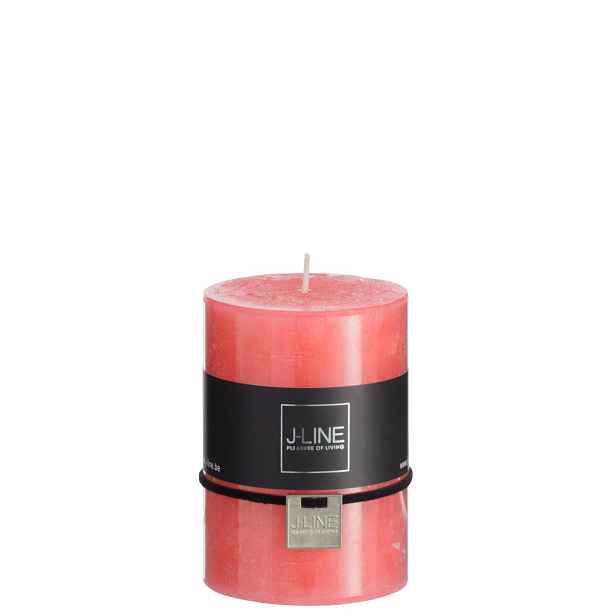 Červená svíčka Watermelon  M válec - Ø7*10 cm/48h J-Line by Jolipa
