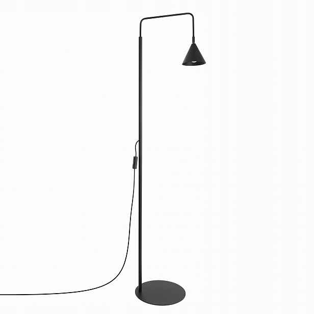 Podlahová lampa Nox černá Stojací osvětlení loft industriální Sollux