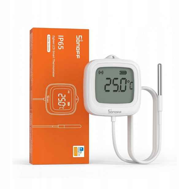 Sonoff SNZB-02LD Zigbee teploměr s sondou 1,5m IP65 LCD displej