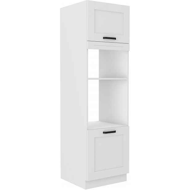 Vysoká skříňka pro vestavnou a mikrovlnou troubu Luna 60 DPM-210 2F Barva korpusu: Bílá, Barva dvířek: Bílá
