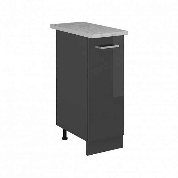 Vicco LÉKÁRNIČKOVÁ SKŘÍŇKA R-Line Antracitový vysoký lesk 30 cm PD Mramor