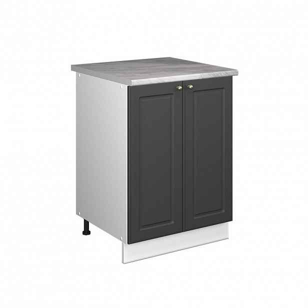 Vicco SKŘÍŇKA POD DŘEZ Fame-Line, Anthrazit-Gold Landhaus/Bílá, 60 cm
