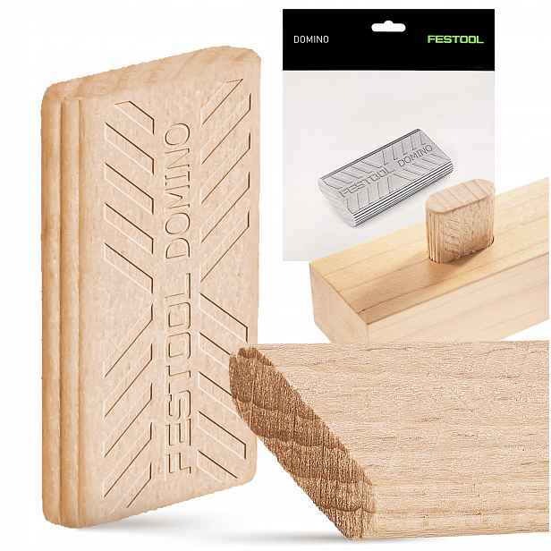 Bukový nábytkový spojovač Domino Festool Dřevěné nábytkové kolíky Typ D 8x40 mm