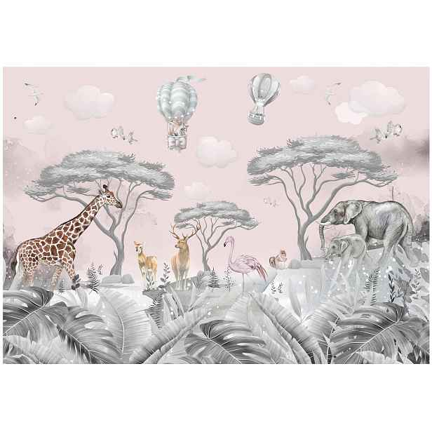 Fototapeta Pro Děti Safari Zvířata Tapeta Do Dětského Pokoje 150x105