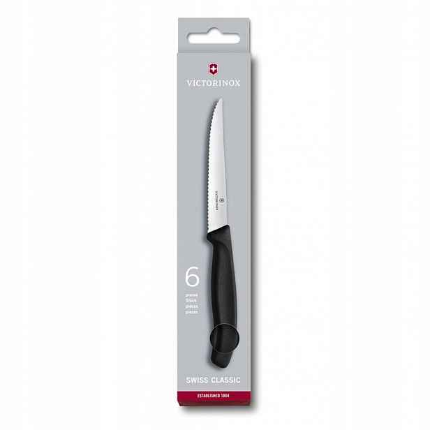 Victorinox Swiss Classic sada 6 nožů na steaky a pizzu 6.7233.6 černé