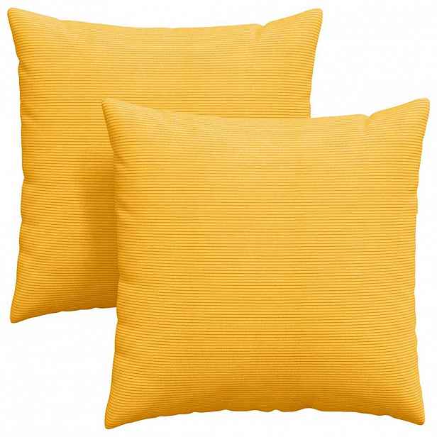 vidaXL Pohovkové polštáře 2 pcs Světlá žlutá 60 x 60 cm
