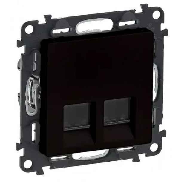 Zásuvka datová Legrand Valena Life CAT5e 2× RJ45 černá
