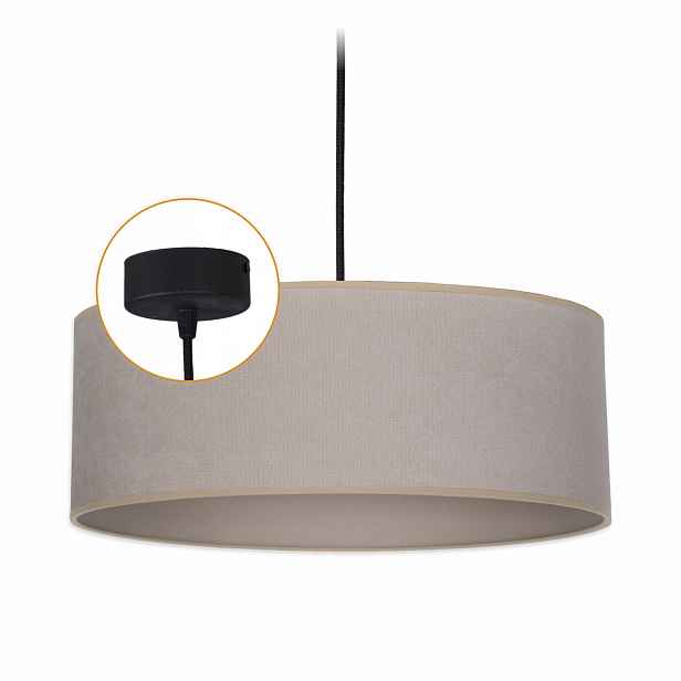 Závěsná lampa Cerlux Béžová Soft s látkovým stínítkem 40 cm Klosz 1x E27
