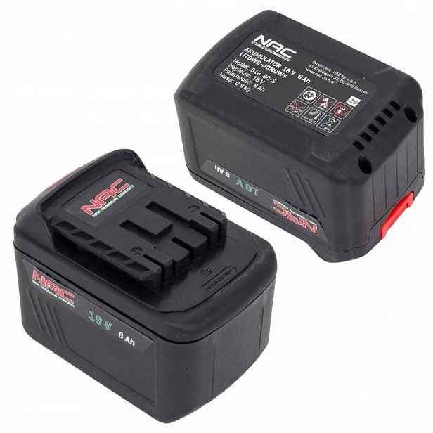 Akumulátor Baterie Nac B18-60-S 18V 6AH Pro Kosu Pily Foukače Sekačky