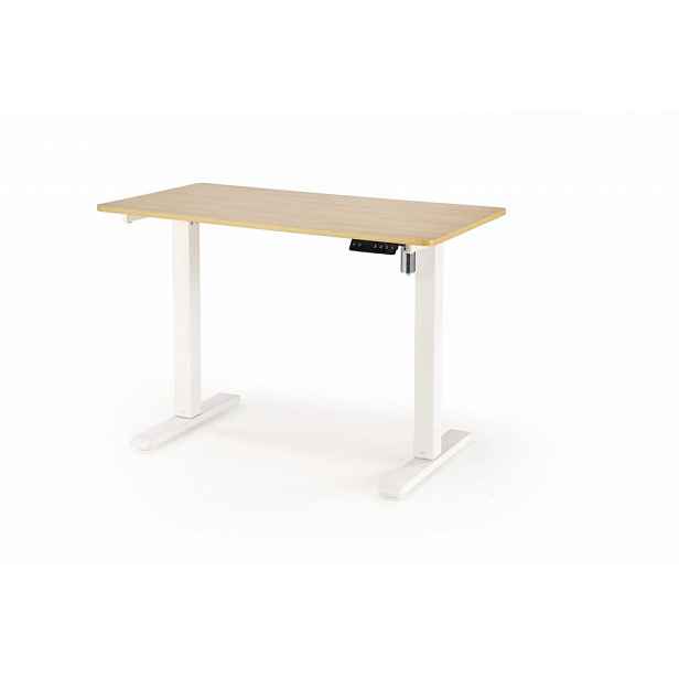 Výškově nastavitelný psací stůl B53 Halmar Dub zlatý / bílá