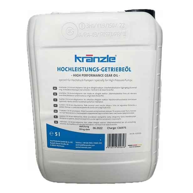 Originální Převodový Olej Kränzle Gear Oil 5 L 400933 Pro Čerpadla Am Aq
