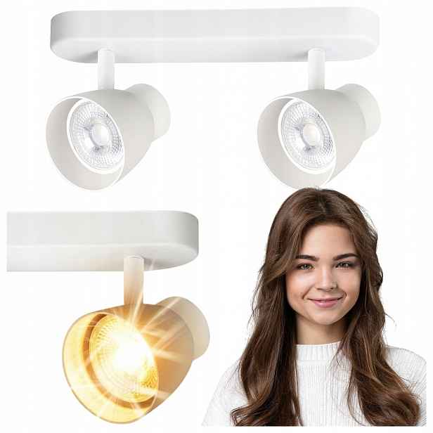 Stropní Lišta Pohyblivé Reflektory Dravo Spot Bílá 2XGU10 Light Prestige
