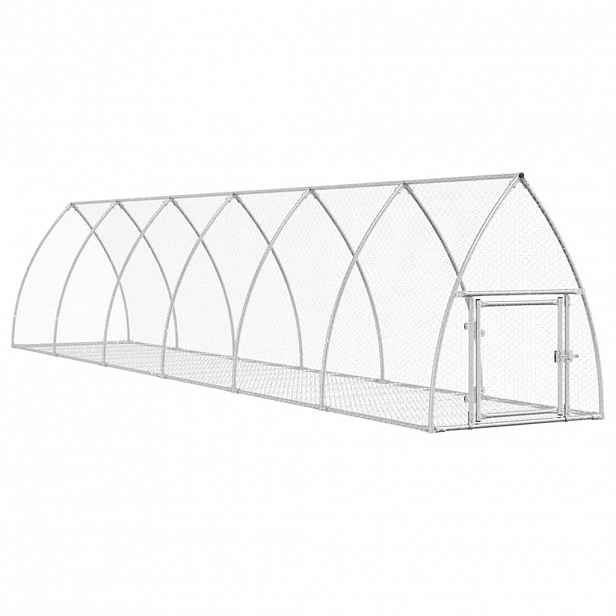 vidaXL Králíkárna stříbrná 105 x 600 x 120 cm pozinkovaná ocel