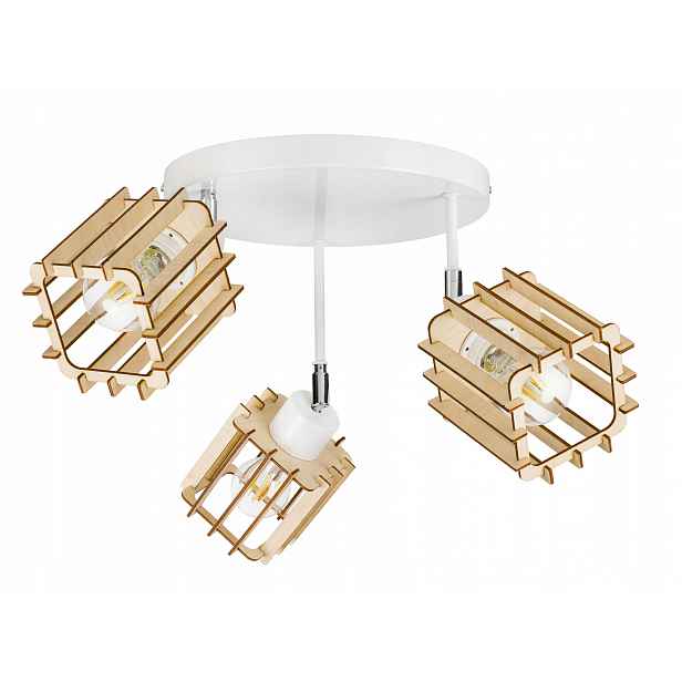 Lampa stropní svítidlo Pohyblivý Lustr loft Dřevo