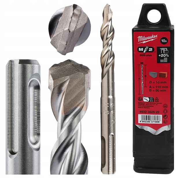 Vrtáky do betonu Sds Plus 10 x 50/110 mm 10 ks Milwaukee M2