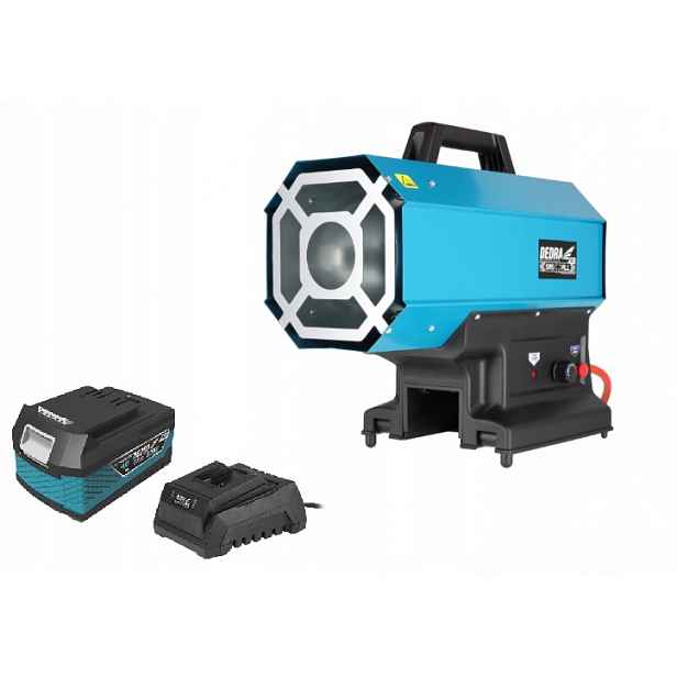 Dedra Plynový ohřívač, akumulátor 4AH Set 18V/230V Sas+all DED7185H