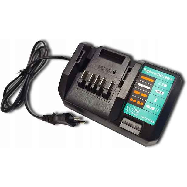 Nabíječka pro akumulátory Li-Ion 14.4V–18V Kompatibilní s Makita DC18WA
