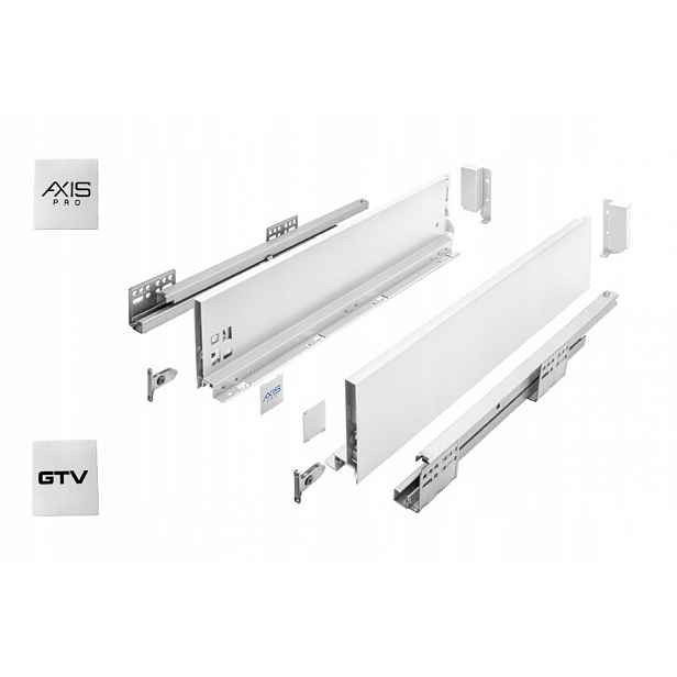 Šuplík Gtv Axis Pro 500B1 Střední L500 H116 Bílá S Tlumením Dovírání Výsuv