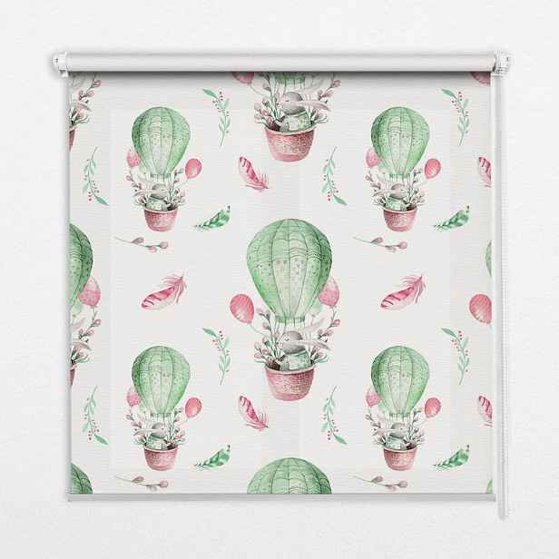 TULUP VNITŘNÍ roleta - okenní roleta - roleta - 60x140 cm - Zelené balónky