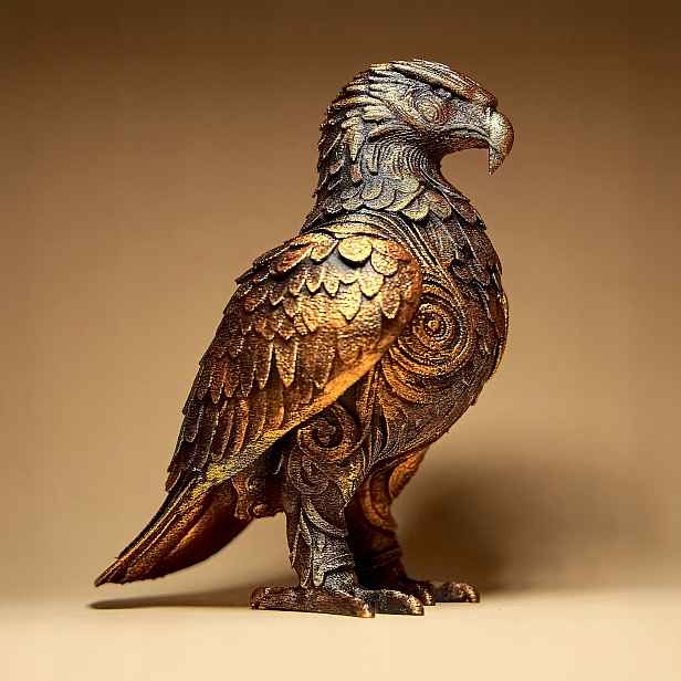 Orel Soška Socha Figura Dekorace 15 cm 3D tisk Malovaná