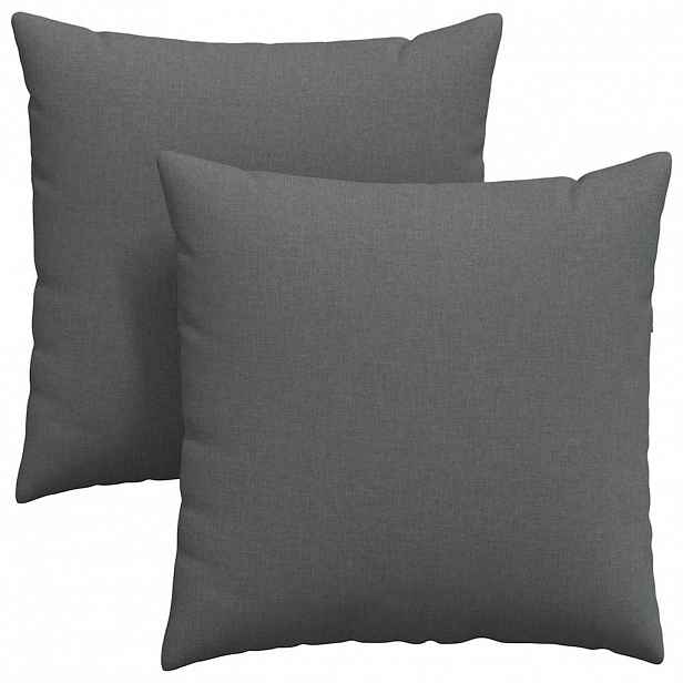 vidaXL Pohovkové polštáře 2 ks textil Tmavě šedá 80 x 80 cm