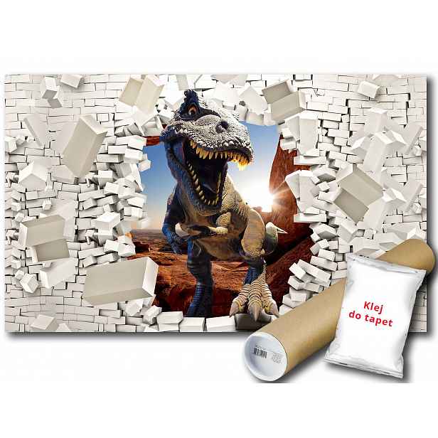 Vinylová Fototapeta Dinosaurus Stěna 3D 152x104