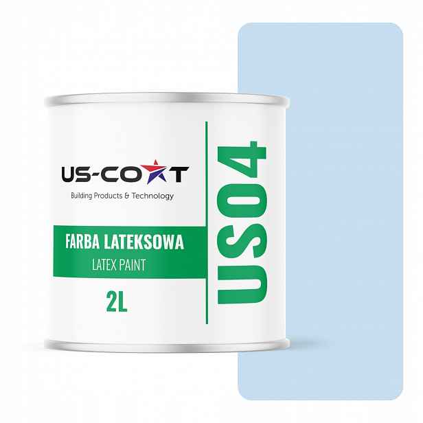 Barva Latexová, Barva Světle Modrá H0169 2L, Hluboká Matná Na Stěnu