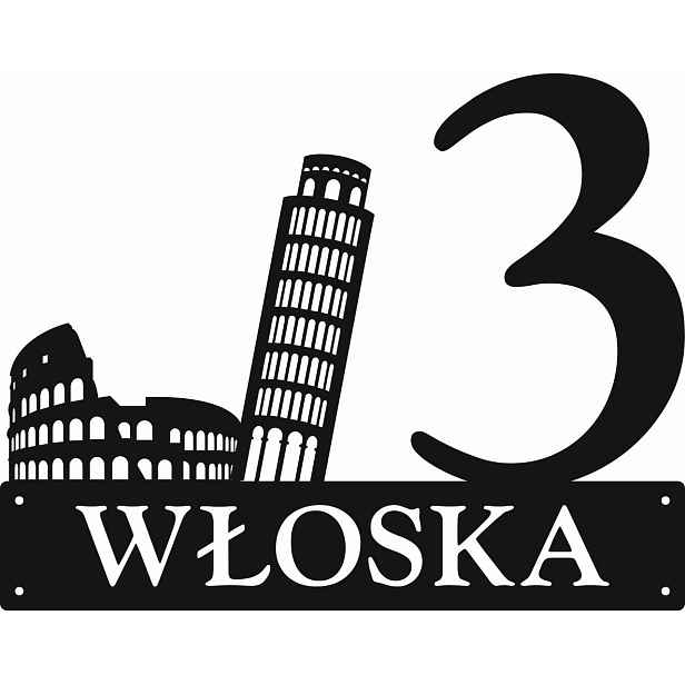 Číslo Na Dům 80 cm Tabule Adresa Ocel 2 mm Grafika 105