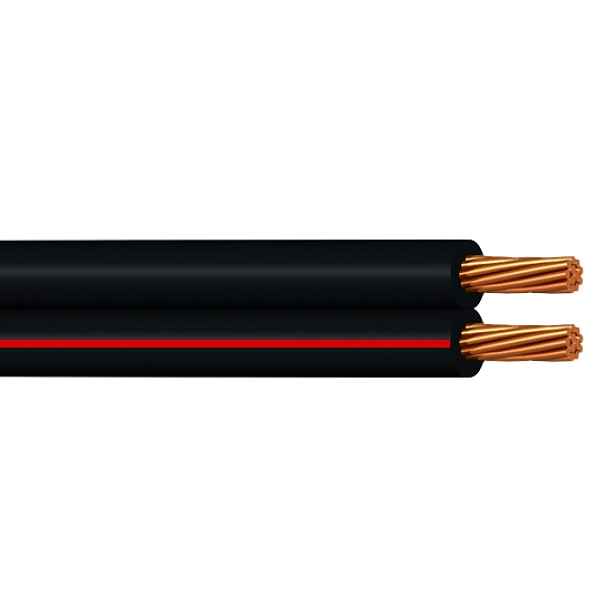 Kabel flexibilní V03VH-H (CYH) 2× 1 metráž černá, červená