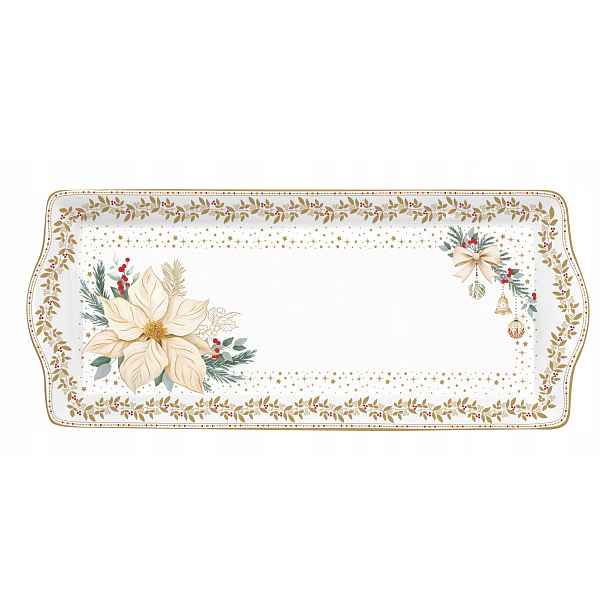 Vánoční porcelánový podnos Vánoce 35x15 cm