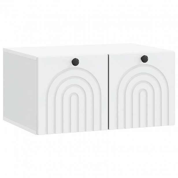 vidaXL Nástěnná TV skříň Bílá 59,5 x 41 x 30 cm Kompozitní dřevo