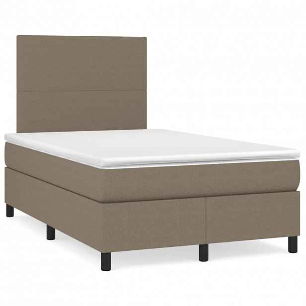 vidaXL Box spring postel s matrací taupe 120x200 cm textil