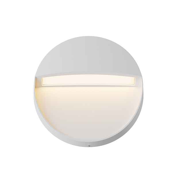 Venkovní schodišťová Led lampa kulatá 12 cm bílá 3W 3000K IP54 Maytoni