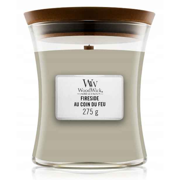 WoodWick Sójová vonná svíčka Dřevěný knot Fireside Průměr 275 g