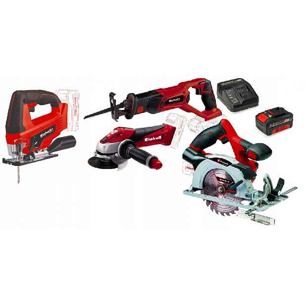 Einhell Sada Elektrického Nářadí 18V 4AH Pila Pxc Bruska A Další
