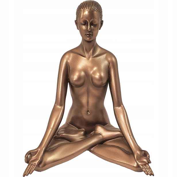 Figurka Akt meditující ženy v pozici lotosu Veronese Body Talk Yoga