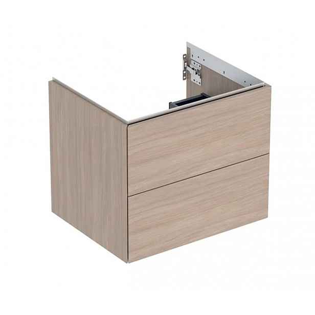 Geberit ONE - Umyvadlová skříňka 59x50x47 cm, 2 zásuvky, dub 505.261.00.5