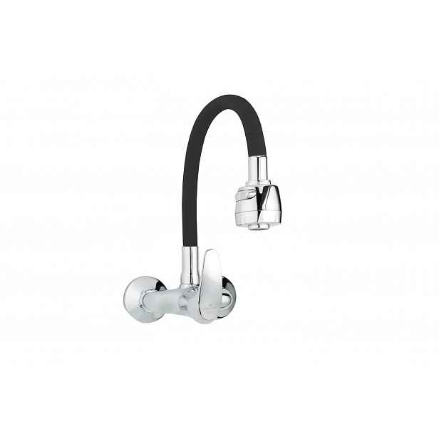 JB Sanitary Nástěnná baterie SLIM, rozteč 100 mm, černé flexi ramínko A10 33 95