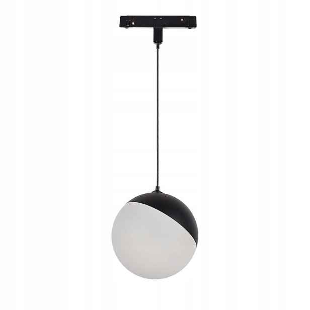 Závěsná Led lampa pro magnetické lišty černá bílá koule 3000K Abigali